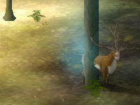 Stag in the lush forest environment of The Endless Forest